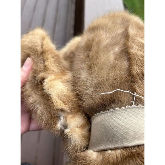 Vintage Mink TEDDY BEAR Jointed Approx 19” REAL FUR MINK Handmade. - Picture 10 of 16